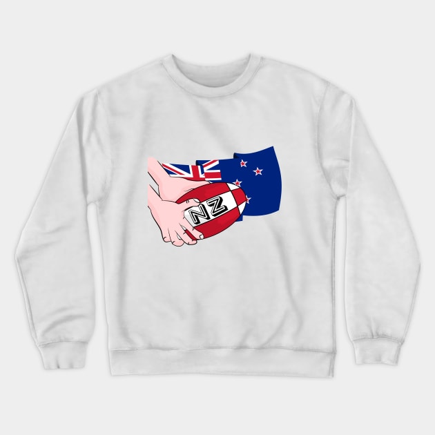 Rugby Ball New Zealand Crewneck Sweatshirt by mailboxdisco